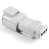 ATM04-3P-SR01XX - 3-Way Receptacle, Male Connector  with Strain Relief
