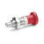 GN817 - Stainless Steel-Indexing plungers with red knob, Type BK without rest position, with lock nut