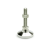 GN343.6 KR - Stainless Steel-Levelling feet, Threaded stud, Type KR, with plastic cap, non-gliding