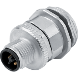 M12, series 813, Automation Technology - Voltage and Power Supply - male panel mount connector