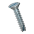 BN 1015 - Slotted flat countersunk head thread cutting screws with tapping screw thread type 1, zinc plated blue