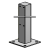 DPHV1-W Line post with height adjustment 1 - Safety fence system