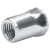 Blind rivet nuts and screws GO-NUT partially hexagonal shank blind rivet nuts small countersunk head stainless steel A4