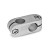 KK - Two-Way Connector Clamp, Aluminum, with screw, steel zinc plated