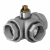 ITEM 160-161 - 3-way threaded-ends brass ball valve,"T" or "L" port