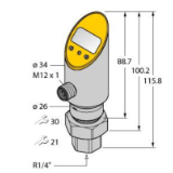 6832931 - Pressure Transmitter (Rotatable), 2 PNP/NPN Transistor Switching Outputs