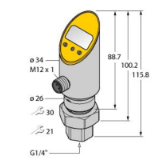 6832632 - Pressure Transmitter (Rotatable), 2 PNP/NPN Transistor Switching Outputs