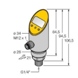 6833457 - Pressure sensor, 2 PNP/NPN Transistor Switching Outputs